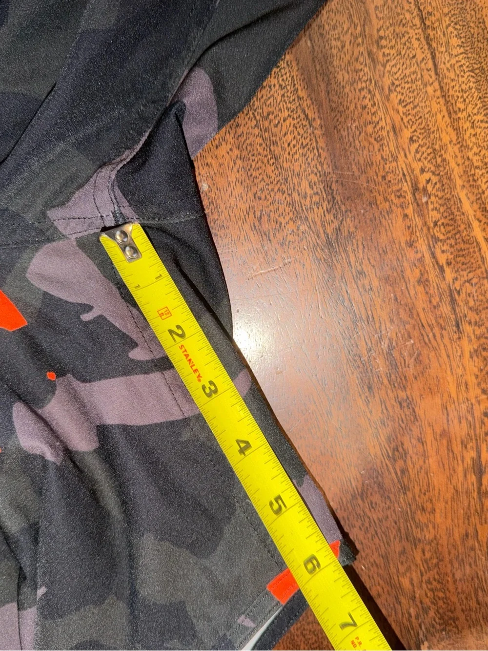 NFQ Men's Camo Performance Shorts — Black & Orange Size XL